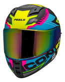 Capacete Peels Icon Pro RT 22 - Preto Fosco/Amarelo Fluorescente