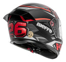 Capacete Bieffe B-12 KF - Preto/Vermelho Fosco