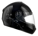 Capacete Fly Young Belle - Preto com brilho