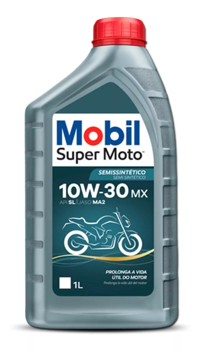 Óleo Mobil MX 4T 10W30 SL Semi-Sintético 1L - Alta Performance para Motos