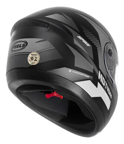 Capacete Peels Spike Motion com 2 Viseiras - Cor Preto Fosco/Grafite
