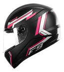 Capacete FLY F-9HG HANS Original Preto Fosco/Pink - Tecnologia HANS