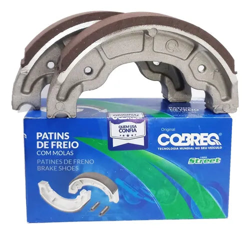 Patim de Freio Dianteiro Honda CG125 Biz NXR CG83 XL125 Titan PCX Original Cobreq STD CP302 - Compatibilidade Ampla