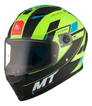 Capacete MT Helmets Stinger 2 ZIVZE C3 Fluor Gloss - Tecnologia HIRP