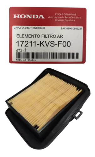 Elemento Filtro de Ar Honda Titan 125/150 Fan 125/150 Titan 160 - Original 17211KVSF00
