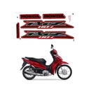 Kit Completo de Adesivos Honda BIZ 110i 2016 - Cor Vermelha