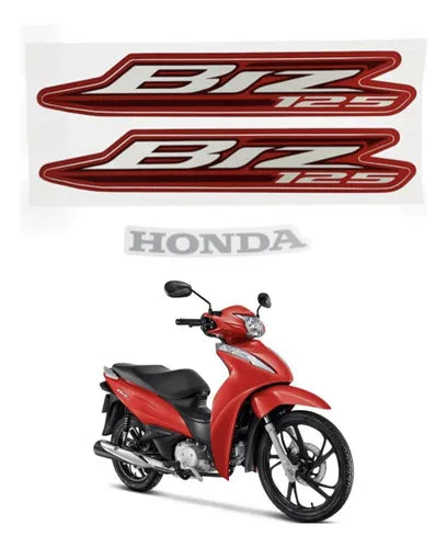 Faixa Adesiva Honda BIZ 125 2022 Original Vermelha - Qualidade Premium e Acabamento Perfeito