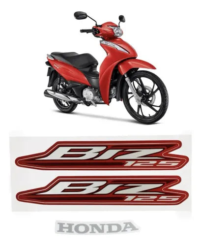 Faixa Adesiva Honda BIZ 125 2022 Original Vermelha - Qualidade Premium e Acabamento Perfeito