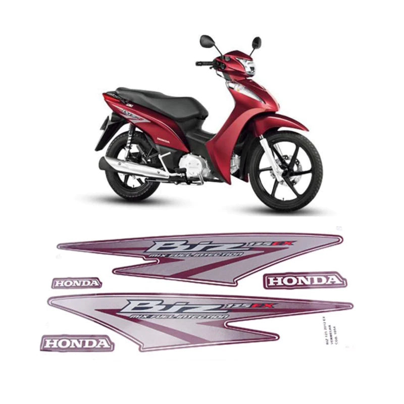 FAIXA BIZ125 EX 2012 VERMELHA-MET 1054