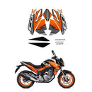 Kit Adesivos Honda CB 250 Twister 2019 Laranja - Faixas Originais 1280