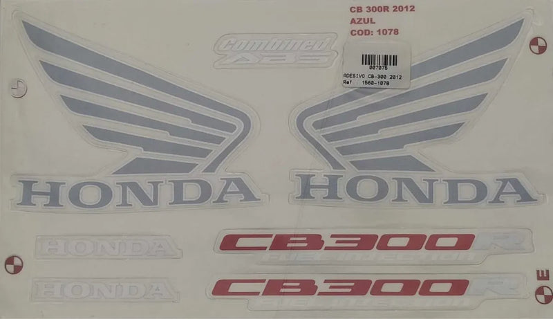 Faixa Adesiva Honda CB 300 2012 Original Azul - Qualidade Premium e Acabamento Perfeito