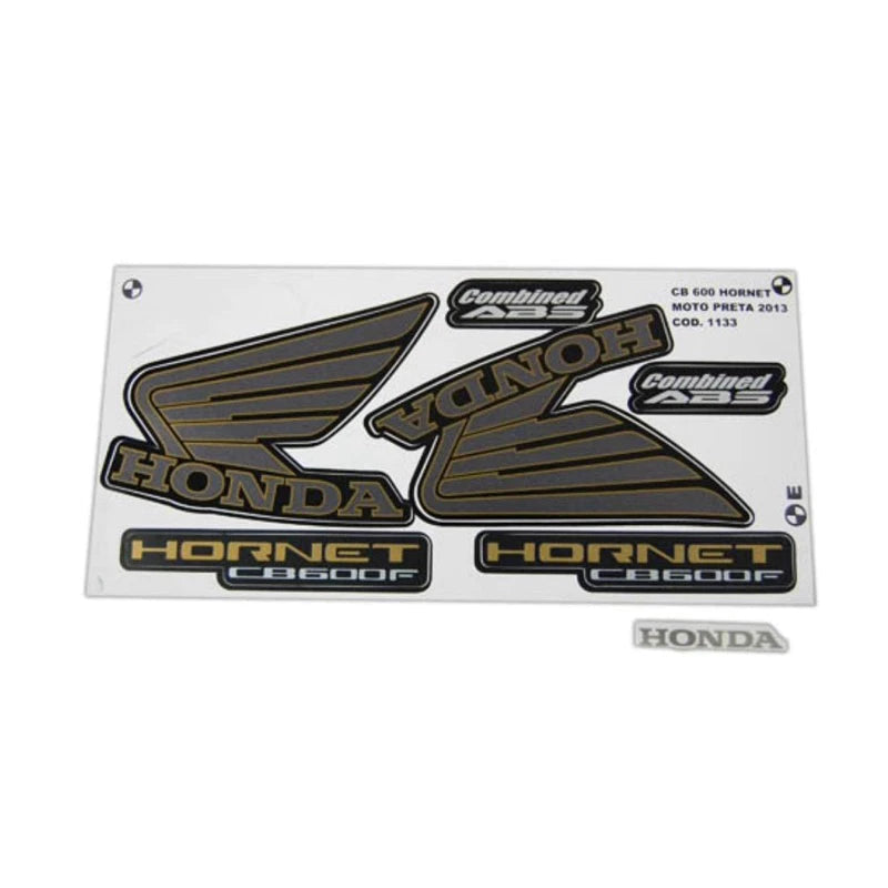 Kit Adesivos Honda CB 600F Hornet 2013/2014 Preta - Faixas Originais 1133