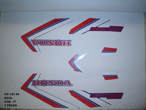 Faixa Adesiva Honda CG 125 1985 Original Azul - Qualidade Premium e Acabamento Perfeito