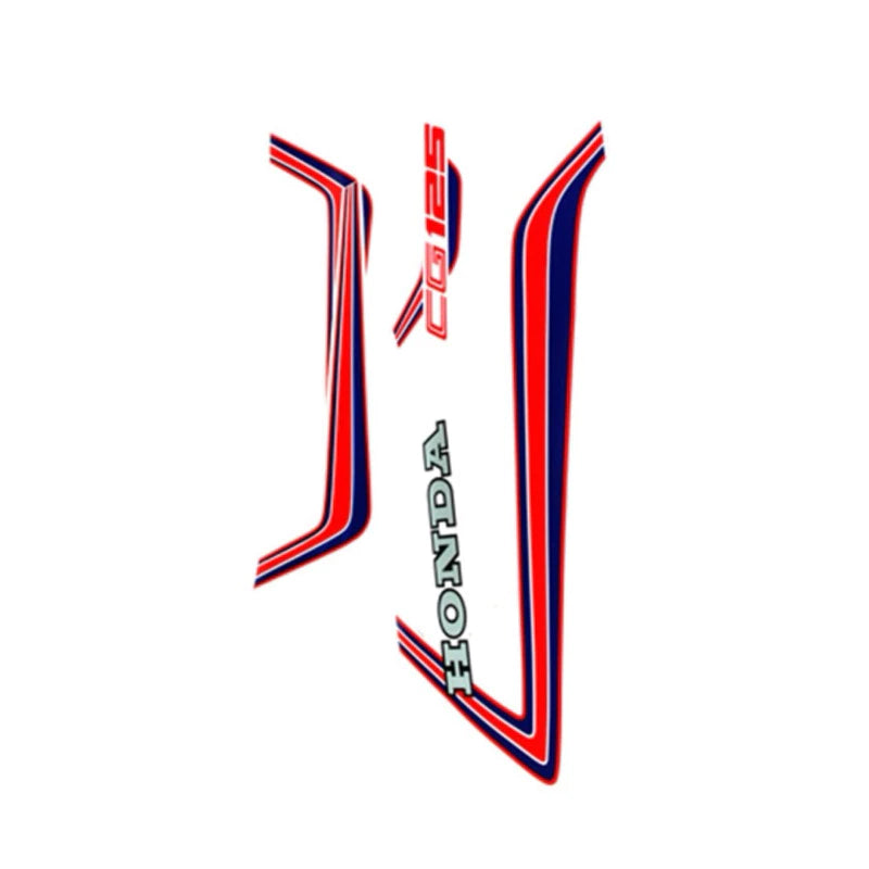 Kit Adesivos Honda CG 125 1986 Branca - Faixas Originais 0018