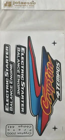 Kit Faixa Adesiva Yamaha Crypton 2000 Original - Cor Preta