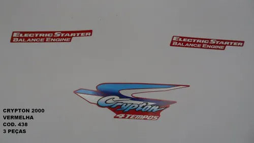 Faixa Adesiva Yamaha Crypton 2000 Original Vermelha - Qualidade Premium e Acabamento Perfeito