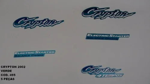 Kit Completo de Adesivos Yamaha Crypton 2002 - Cor Verde