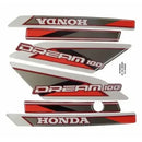Kit Completo de Adesivos Honda Dream 100 1994 - Cor Vermelho