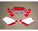 Kit Completo de Adesivos Yamaha DTZ 180 1988 - Cor Branco