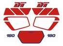 Kit Completo de Adesivos Yamaha DTZ 180 1988 - Cor Branco