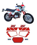 Kit Completo de Adesivos Yamaha DTZ 180 1988 - Cor Branco
