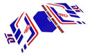 Kit Completo de Adesivos Yamaha DTZ 180 1989 - Cor Branco