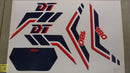 Kit Completo de Adesivos Yamaha DTZ 180 1989 - Cor Branco