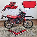 Kit Completo de Adesivos Yamaha DTZ 180 1989 - Cor Preto