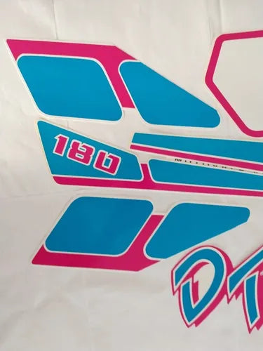 Kit Completo de Adesivos Yamaha DTZ 180 1991 - Cor Branco/Azul