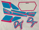 Kit Completo de Adesivos Yamaha DTZ 180 1991 - Cor Branco/Azul