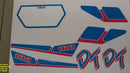 Kit Completo de Adesivos Yamaha DTZ 180 1991 - Cor Branco/Azul