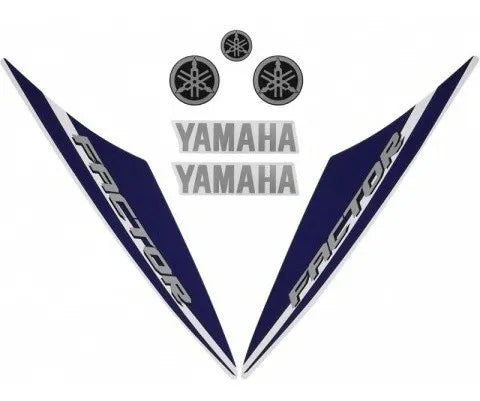 Kit Completo de Adesivos Yamaha Factor 125 2015/2016 - Cor Branco