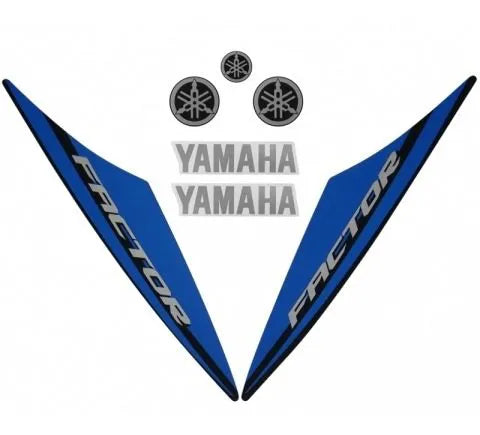 Kit Completo de Adesivos Yamaha Factor 125 2015/2016 - Cor Preto