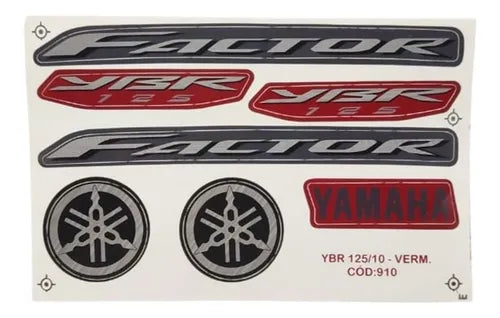 Faixa Adesiva Yamaha Factor 125 2010 Original Vermelha - Qualidade Premium e Acabamento Perfeito