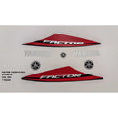 Faixa Adesiva Yamaha Factor 125 KI 2015/2016 Original Preta - Qualidade Premium e Acabamento Perfeito