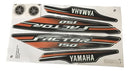 Kit Completo de Adesivos Yamaha Factor 150 2017 - Cor Laranja