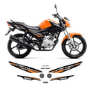 Kit Completo de Adesivos Yamaha Factor 150 2017 - Cor Laranja