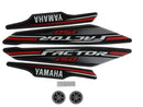 Kit Completo de Adesivos Yamaha Factor 150 2017 - Cor Preto
