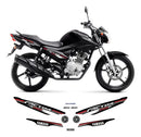 Kit Completo de Adesivos Yamaha Factor 150 2017 - Cor Preto