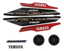 Kit Completo de Adesivos Yamaha Factor 150 ED 2019-21 - Cor Vermelho