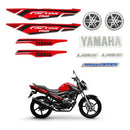 Kit Completo de Adesivos Yamaha Factor 150 ED 2019-21 - Cor Vermelho