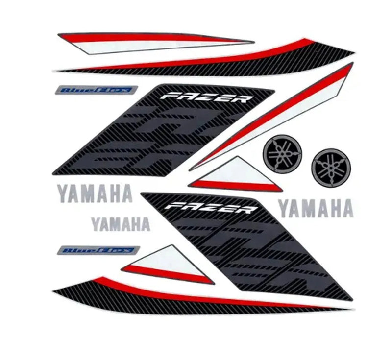 Faixa Adesiva Yamaha Fazer 150 SED 2017/2018 Original Branca - Qualidade Premium e Acabamento Perfeito