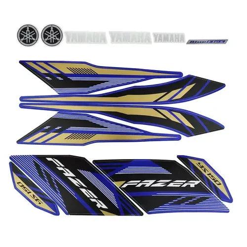 Faixa Adesiva Yamaha Fazer 150 SED 2016 Original Azul - Qualidade Premium e Acabamento Perfeito