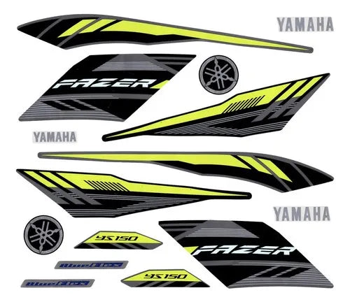 Faixa Adesiva Yamaha Fazer 150 SED 2016 Original Preta - Qualidade Premium e Acabamento Perfeito