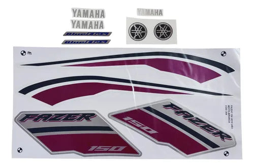 Faixa Adesiva Yamaha Fazer 150 SED 2019 Original Branca - Qualidade Premium e Acabamento Perfeito