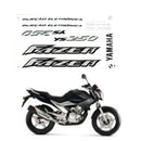 Faixa Adesiva Yamaha Fazer 250 2005/2006 Original Preta - Qualidade Premium e Acabamento Perfeito
