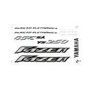 Faixa Adesiva Yamaha Fazer 250 2005/2006 Original Preta - Qualidade Premium e Acabamento Perfeito
