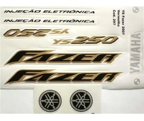 Faixa Adesiva Yamaha Fazer 250 2007 Original Vermelha - Qualidade Premium e Acabamento Perfeito