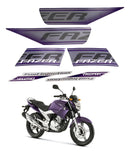 Faixa Adesiva Yamaha Fazer 250 2011 Original Roxa - Qualidade Premium e Acabamento Perfeito