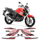 Faixa Adesiva Yamaha Fazer 250 Blue Flex 2015 Original Vermelha - Qualidade Premium e Acabamento Perfeito
